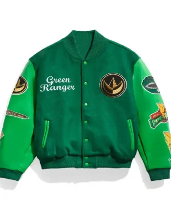 Power Rangers Green Varsity Jacket