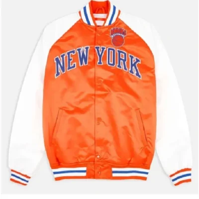 Prime Time Ny Knicks Orange And White Jacket