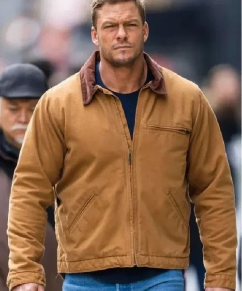 Reacher Alan Ritchson Brown Jacket