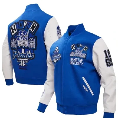Royal Hampton Pirates Homecoming Blue Varsity Jacket