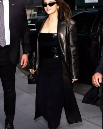 Selena Gomez Summit TIME 100 Black Coat