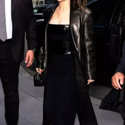 Selena Gomez Summit TIME 100 Black Coat