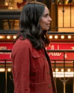 Shop Alex Movie The Life List 2025 Sofia Carson Red Corduroy Jacket Sale