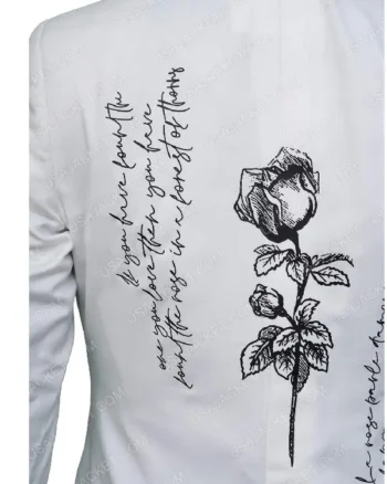 Bold And The Beautiful Katherine Kelly Lang White Printed Blazer - Image 2