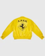 Shop Doncare AFGK Racing Ferrari Black Leather Jacket Sale