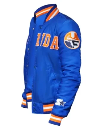 Florida Gators Blue Satin Varsity Jacket - Image 4