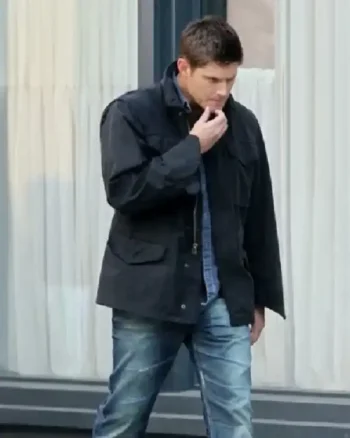 Shop Jensen Ackles Supernatural Dean Winchester Four Pockets Black Cotton Jacket Sale
