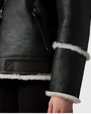 Shop Jonathon Black B3 Bomber Leather Jacket