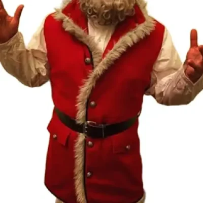 Shop Kurt Russell The Christmas Chronicles Part Two 2020 Santa Claus Wool Red Vest Sale