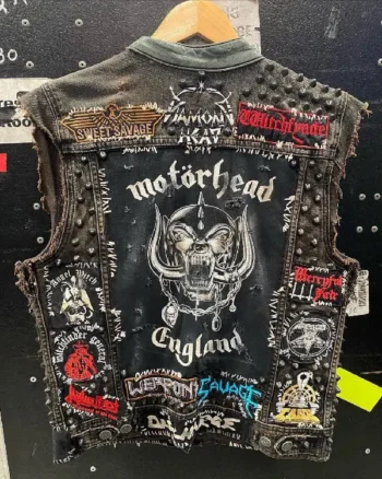 Shop Men James Hetfield Battle Black Studded Jacket Sale