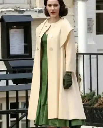 Shop Miriam The Marvelous Mrs. Maisel Rachel Brosnahan Beige Trench Coat Sale