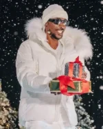 Shop Sidemen Christmas Drillings Ft. JME White Fur Hooded Puffer Jacket For Salew Project