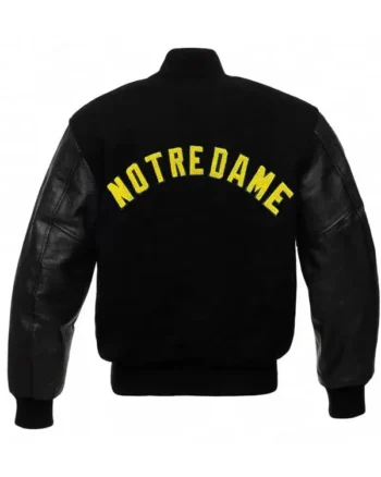 Shop University of Notre Dame Rudy Irish Black Bomber Jacket Sale