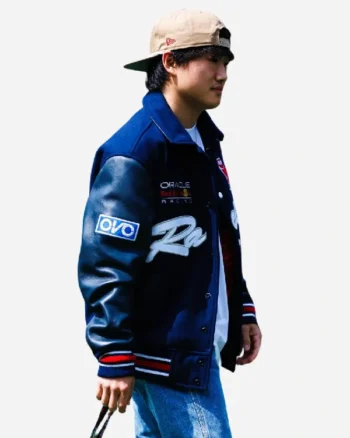 Yuki Tsunoda OVO Red Bull Racing Varsity Jacket - Image 3