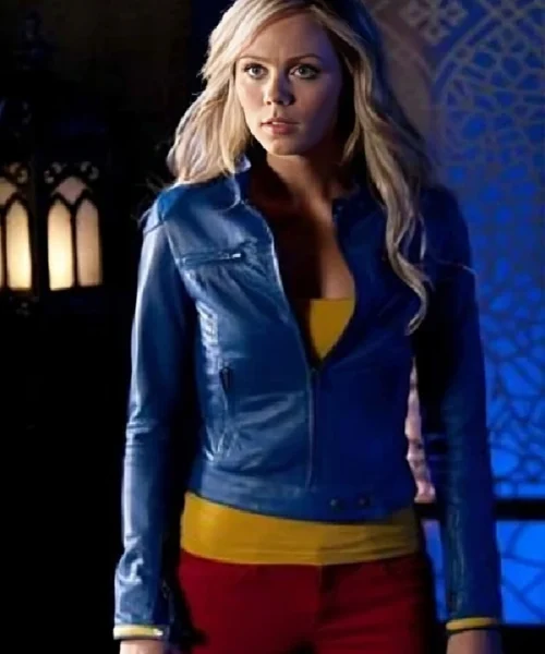 Smallville Supergirl Kara Kent Blue Leather Jacket