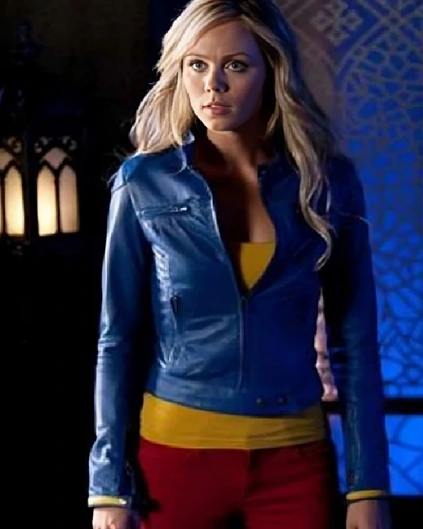 Smallville Supergirl Kara Kent Blue Leather Jacket