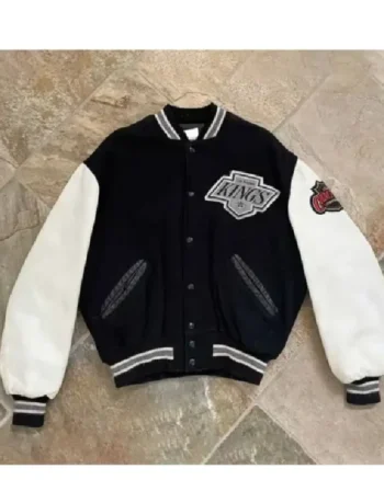 Smith LA Kings Black and White Varsity Jacket