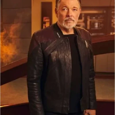 Star Trek Picard S03 Jonathan Frakes Leather Jacket