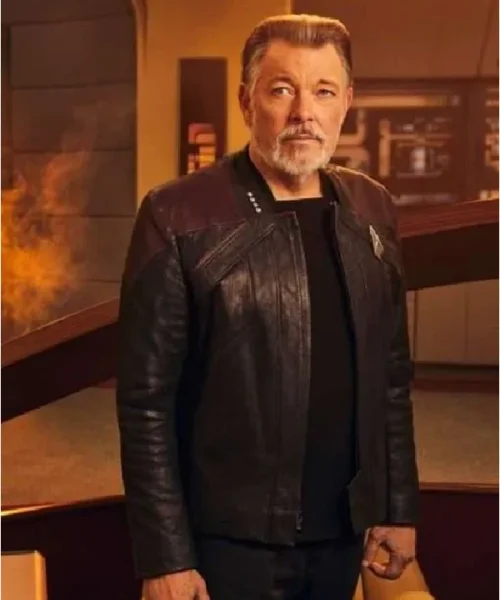 Star Trek Picard S03 Jonathan Frakes Leather Jacket