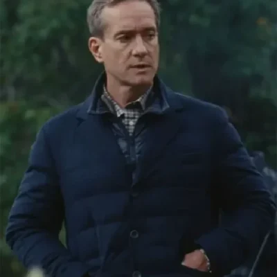 Succession S04 Tom Wambsgans Blue Quilted Jacket