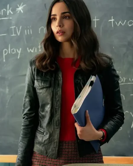 The Life List 2025 Sofia Carson Black Leather Jacket