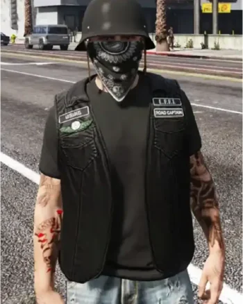 The Lost MC GTA 5 Black Leather Vest