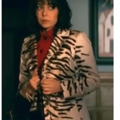 The Penguin Cristin Milioti Zebra Print Long Coat