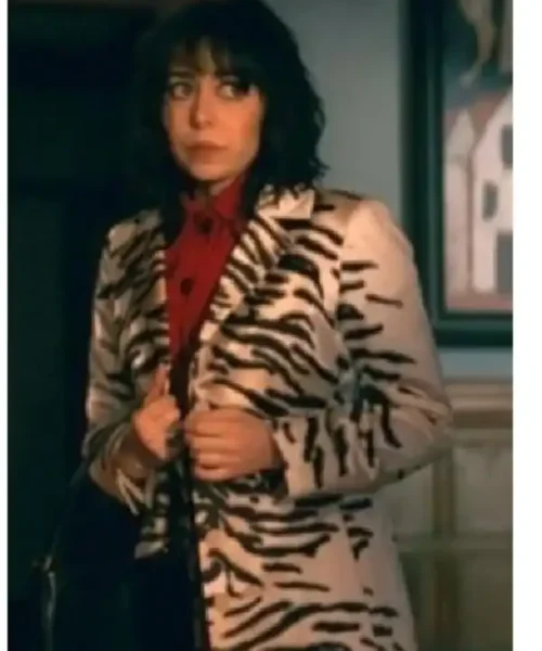 The Penguin Cristin Milioti Zebra Print Long Coat