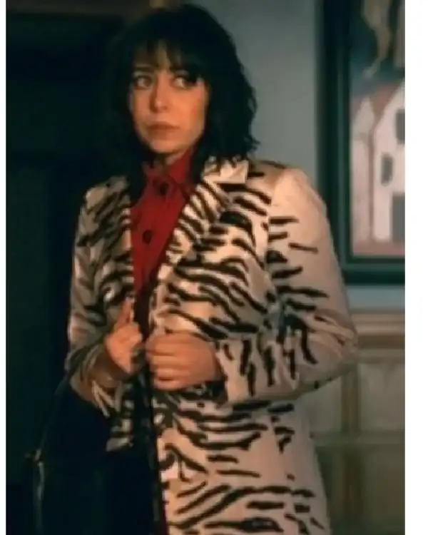 The Penguin Cristin Milioti Zebra Print Long Coat