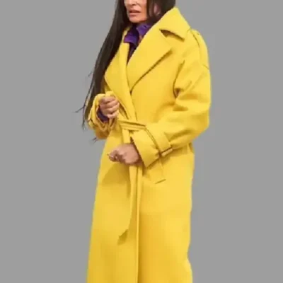 The Substance 2024 Demi Moore Yellow Coat