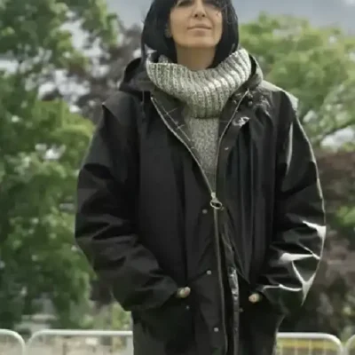 The Traitors Claudia Winkleman Black Hooded Jacket