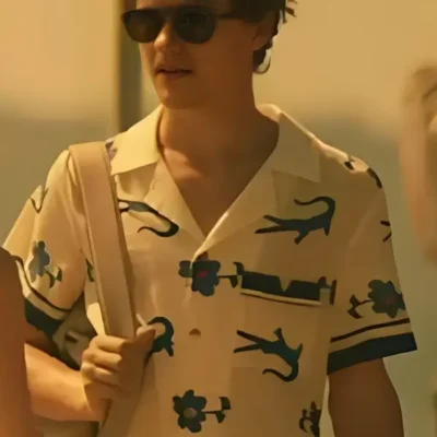 The White Lotus S03 Sam Nivola Crocodile & Floral Print Shirt