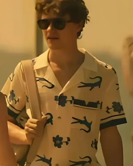 The White Lotus S03 Sam Nivola Crocodile & Floral Print Shirt