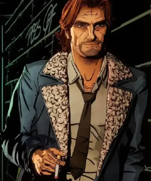 The Wolf Among Us Bigby Wolf Leather Coat