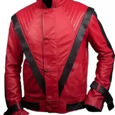 Thriller Michael Jackson Red Leather Jacket