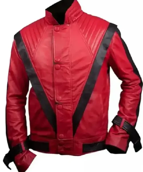 Thriller Michael Jackson Red Leather Jacket