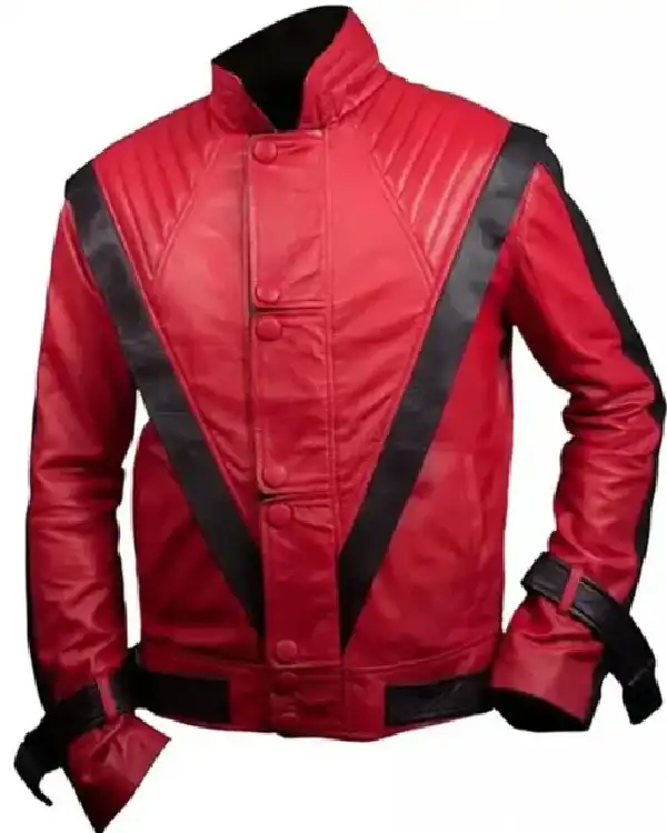 Thriller Michael Jackson Red Leather Jacket