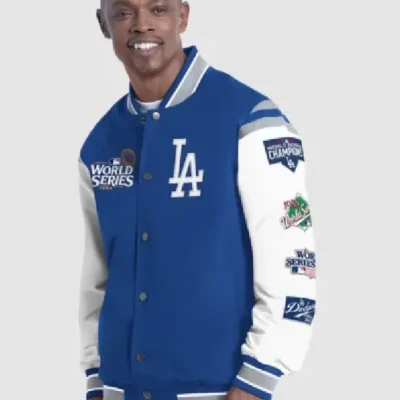 World Series Dodgers G-III Royal Recruit Commemorative Varsity Jacket