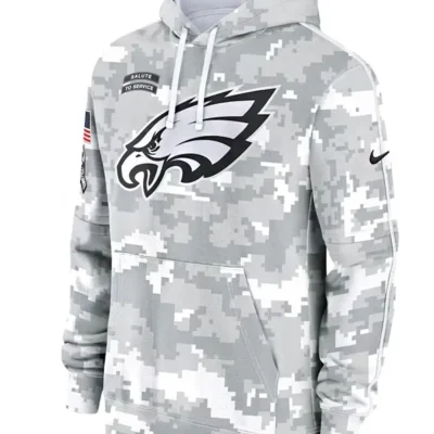 2024 Philadelphia Eagles Arctic Camo Salute to Service Hoodie
