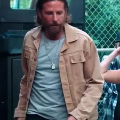 A Star Is Born Bradley Cooper Khaki Denim Jacket