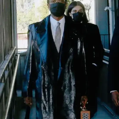 A$AP Rocky Leather Coat frand side