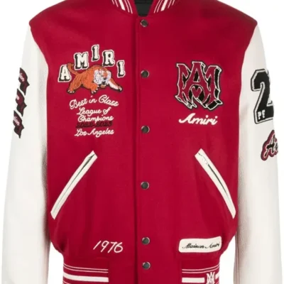 Amiri Logo-Patch Varsity Jacket