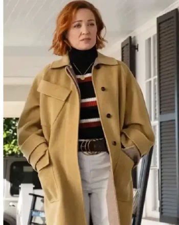 Buy Erika Christensen TV Series Will Trent 2025 Angie Polaski Camel Brown Trench Coat Sale