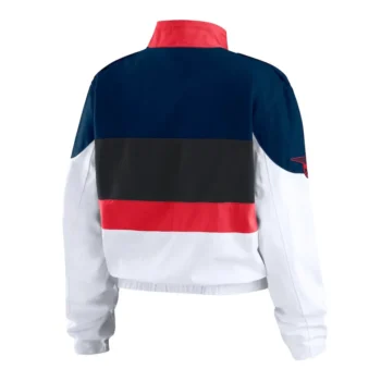 Atlanta Braves Racing Full-Zip Navy-White Cotton Jackt