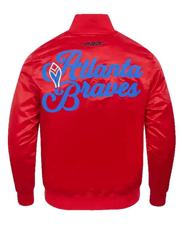 Atlanta Braves Souvenir Full-Snap Satin Red Jacket