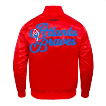 Atlanta Braves Souvenir Full-Snap Satin Red Jacket