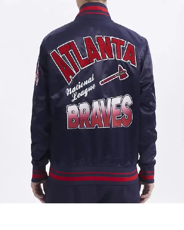 Atlanta Braves Turn It Up M Classic Rib Navy Full-Snap