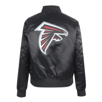 Atlanta Falcons Classic Full-Snap Black Satin Jacket
