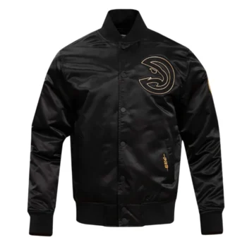 Atlanta Hawks Gold Logo Satin Jacket