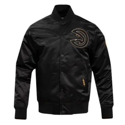 Atlanta Hawks Gold Logo Satin Jacket